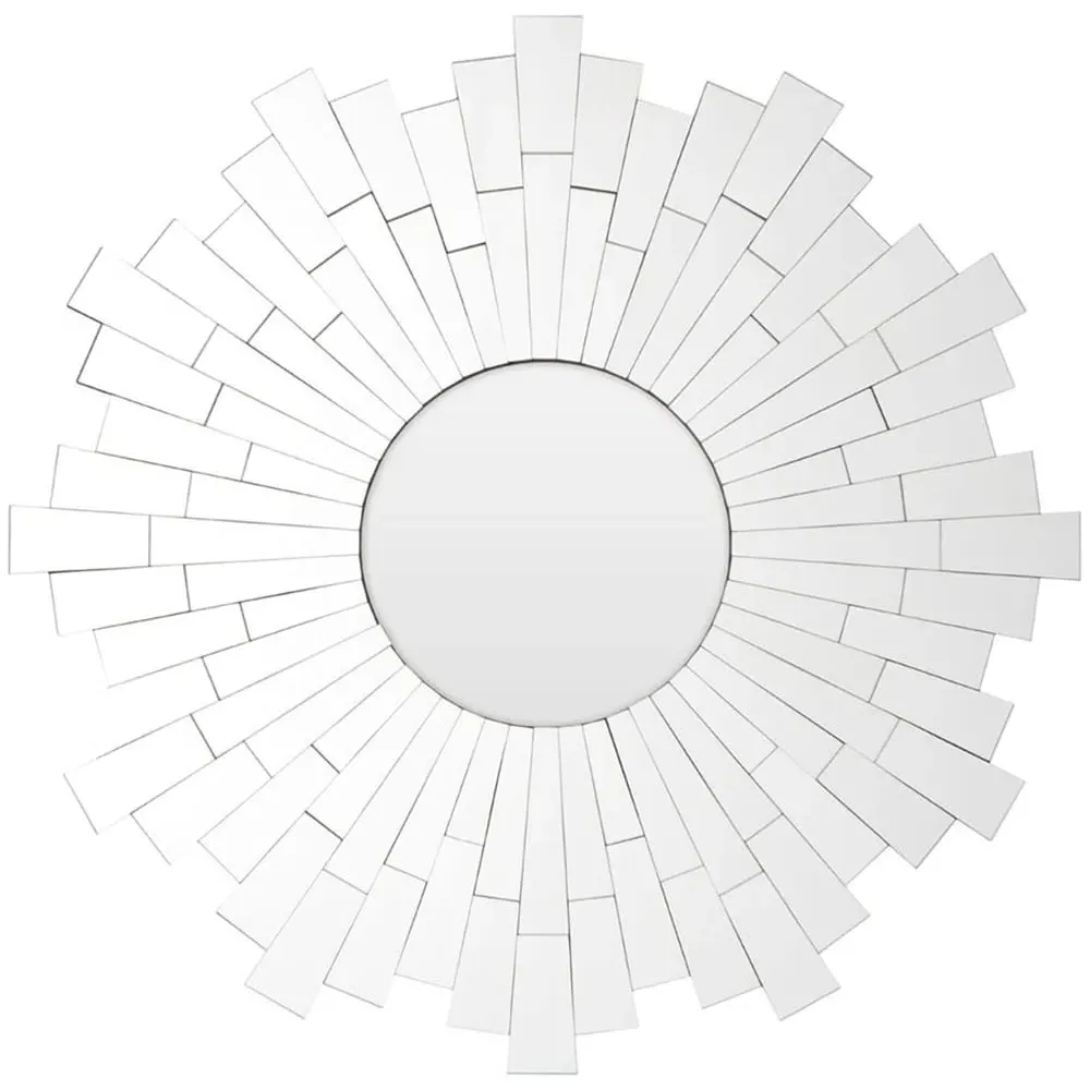 80cm Flared Circle Wall Mirror - Clear image