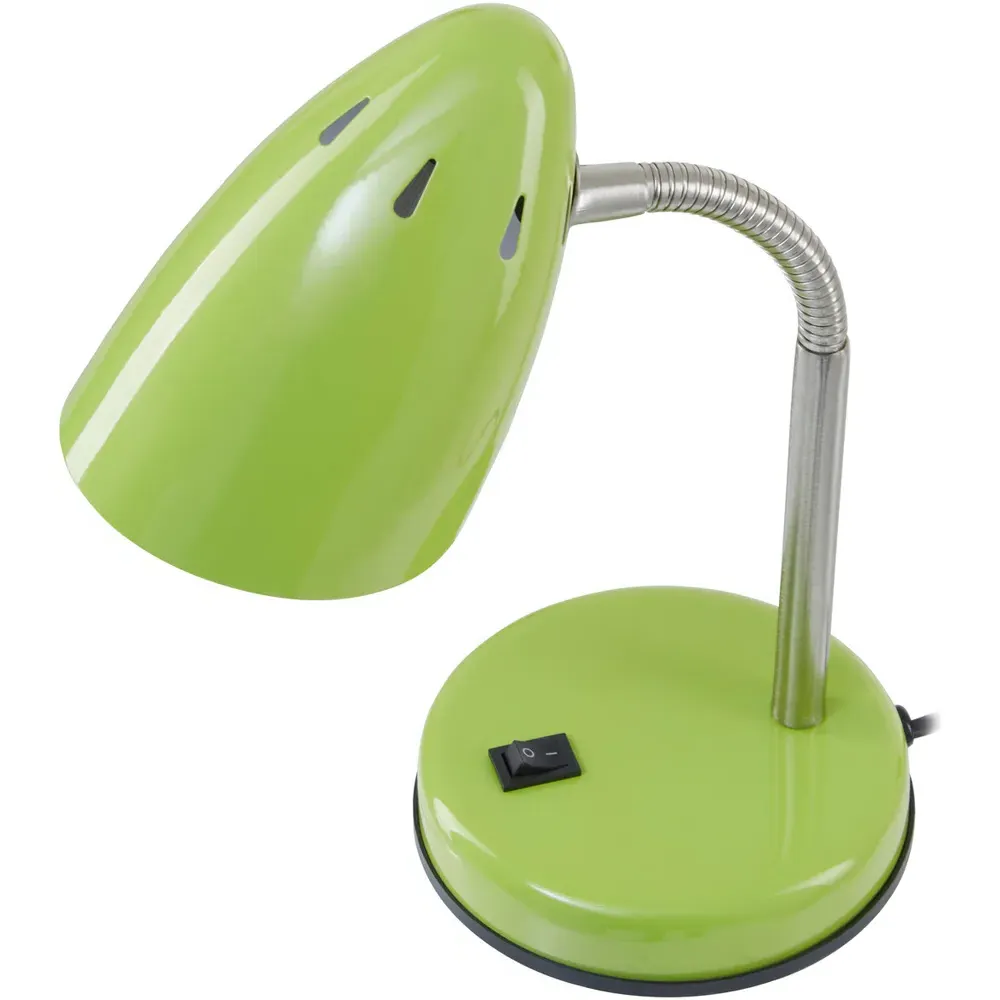 Adjustable Desk Lamp - Green, Metal