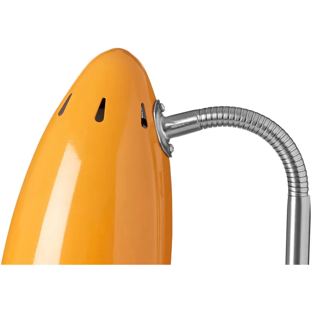 Adjustable Desk Lamp - Orange, Metal