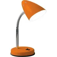 Adjustable Desk Lamp - Orange, Metal