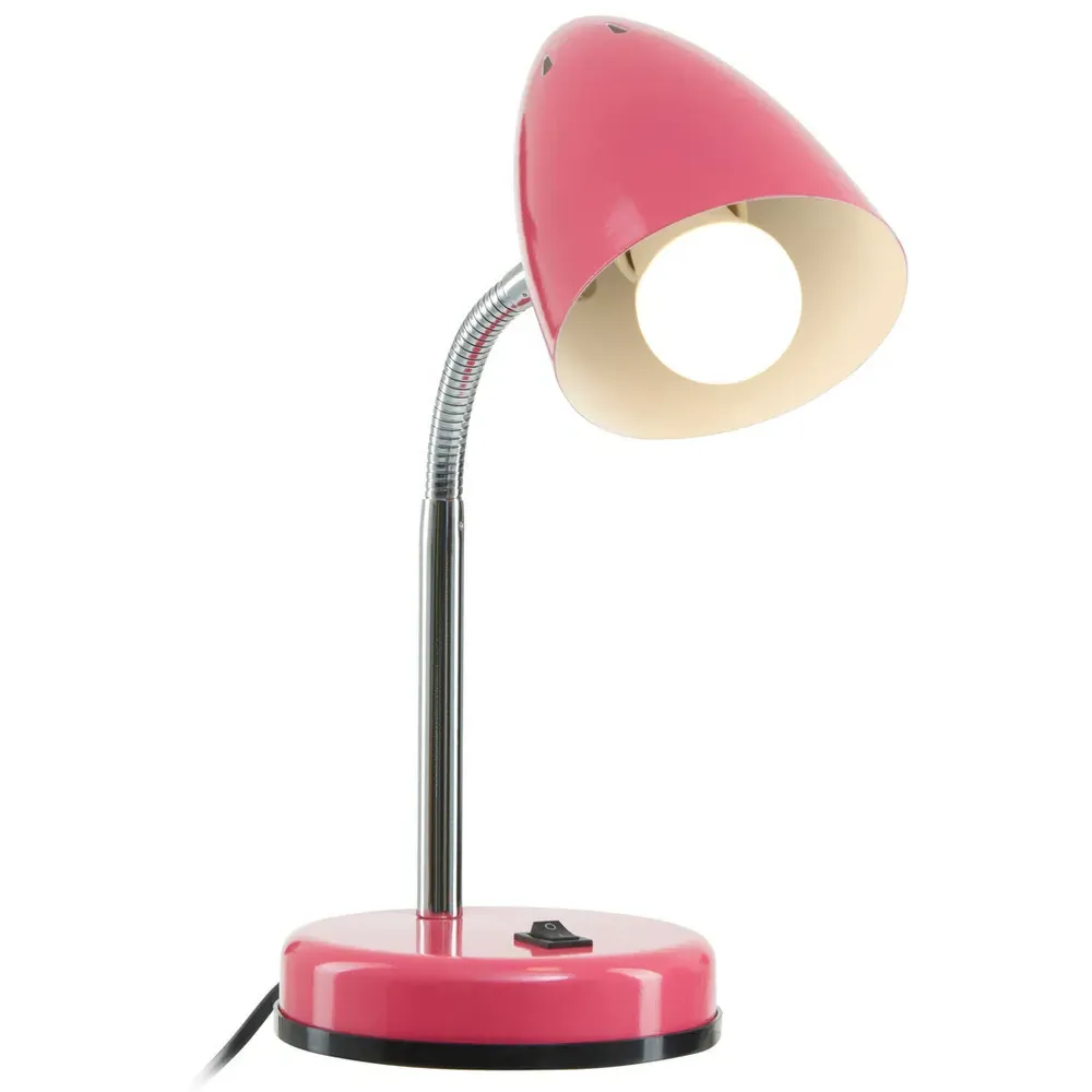 Adjustable Desk Lamp - Pink, Metal