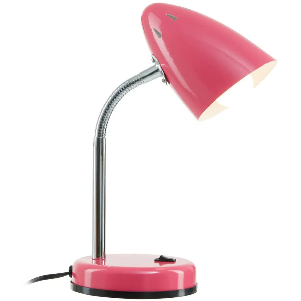Adjustable Desk Lamp - Pink, Metal