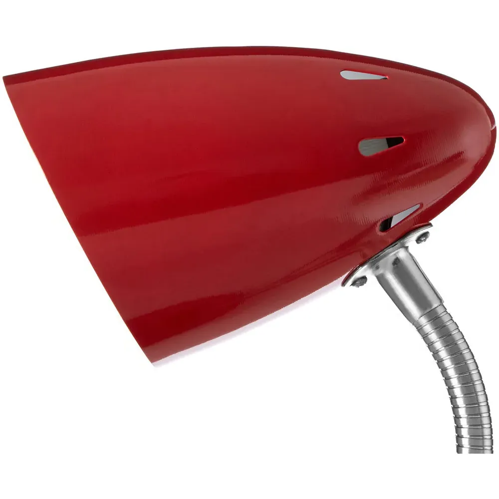 Adjustable Desk Lamp - Red, Metal