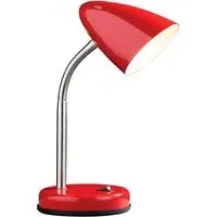 Adjustable Desk Lamp - Red, Metal