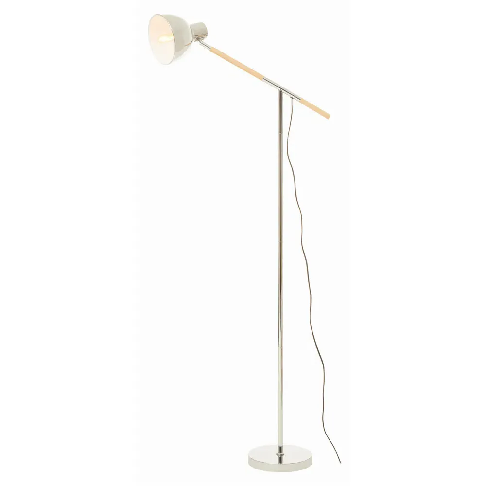Adjustable Floor Lamp - Silver, Chrome
