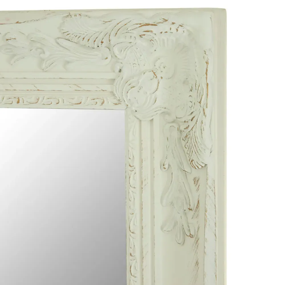 Andrey Rectangular Wall Mirror with Gold Finish - White