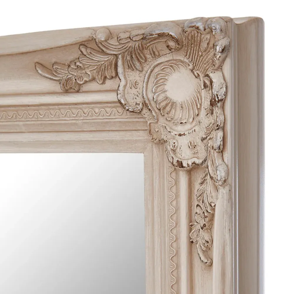 Antonio Rectangular Wall Mirror - White, Wood