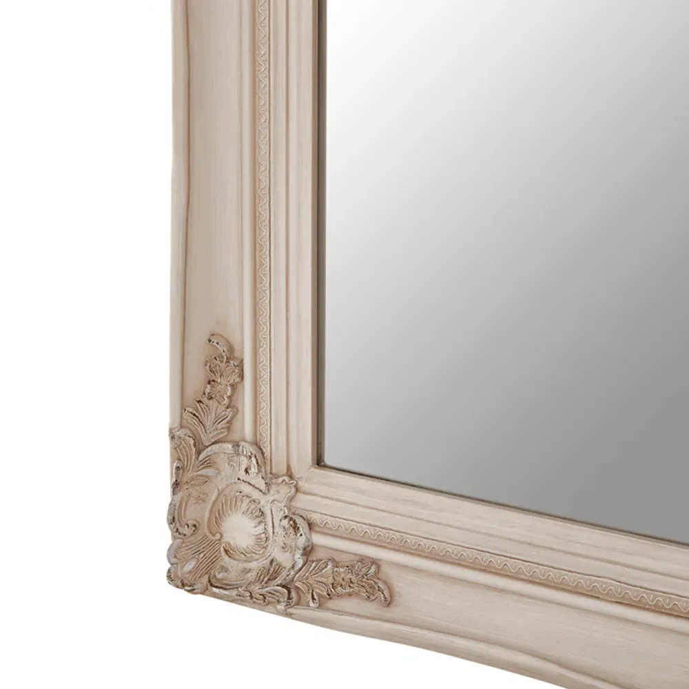 Antonio Rectangular Wall Mirror - White, Wood