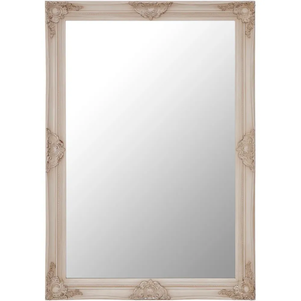Antonio Rectangular Wall Mirror - White, Wood image