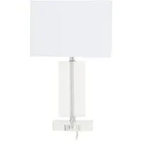 Artisan Rectangular Table Lamp - Silver, Crystal