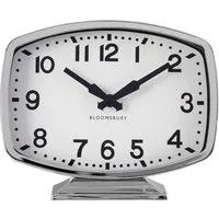 Bailie Table Clock - Silver, Chrome