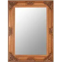 Baroque Rectangular Wall Mirror - Gold