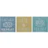 Bathroom Wall Plaques Set of 3 - Multi