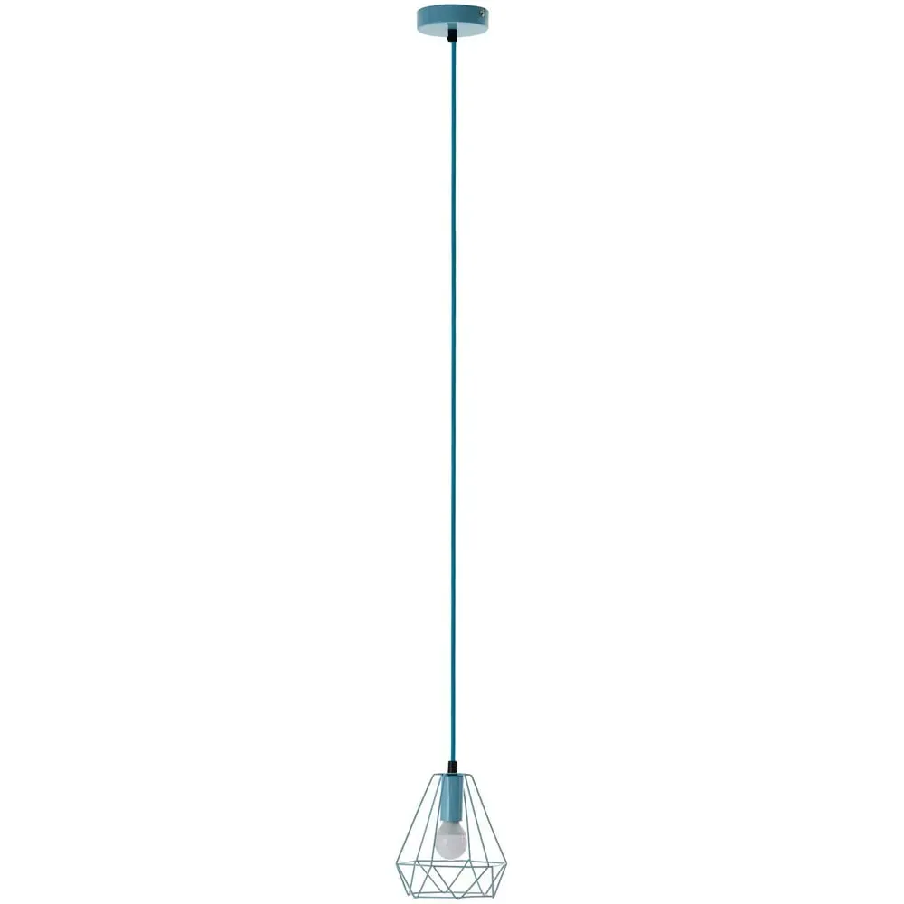 Beli Wire Cage Pendant Light - Blue, Metal image