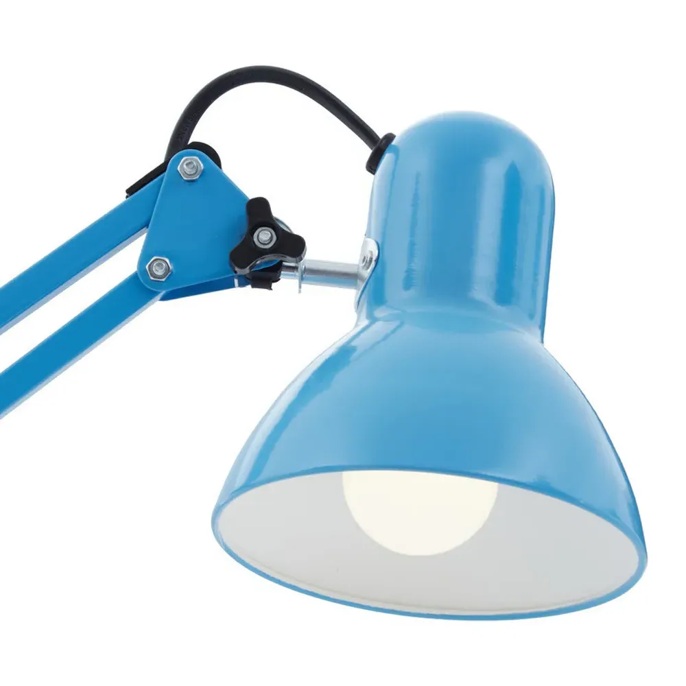 Blue Metal Desk Lamp