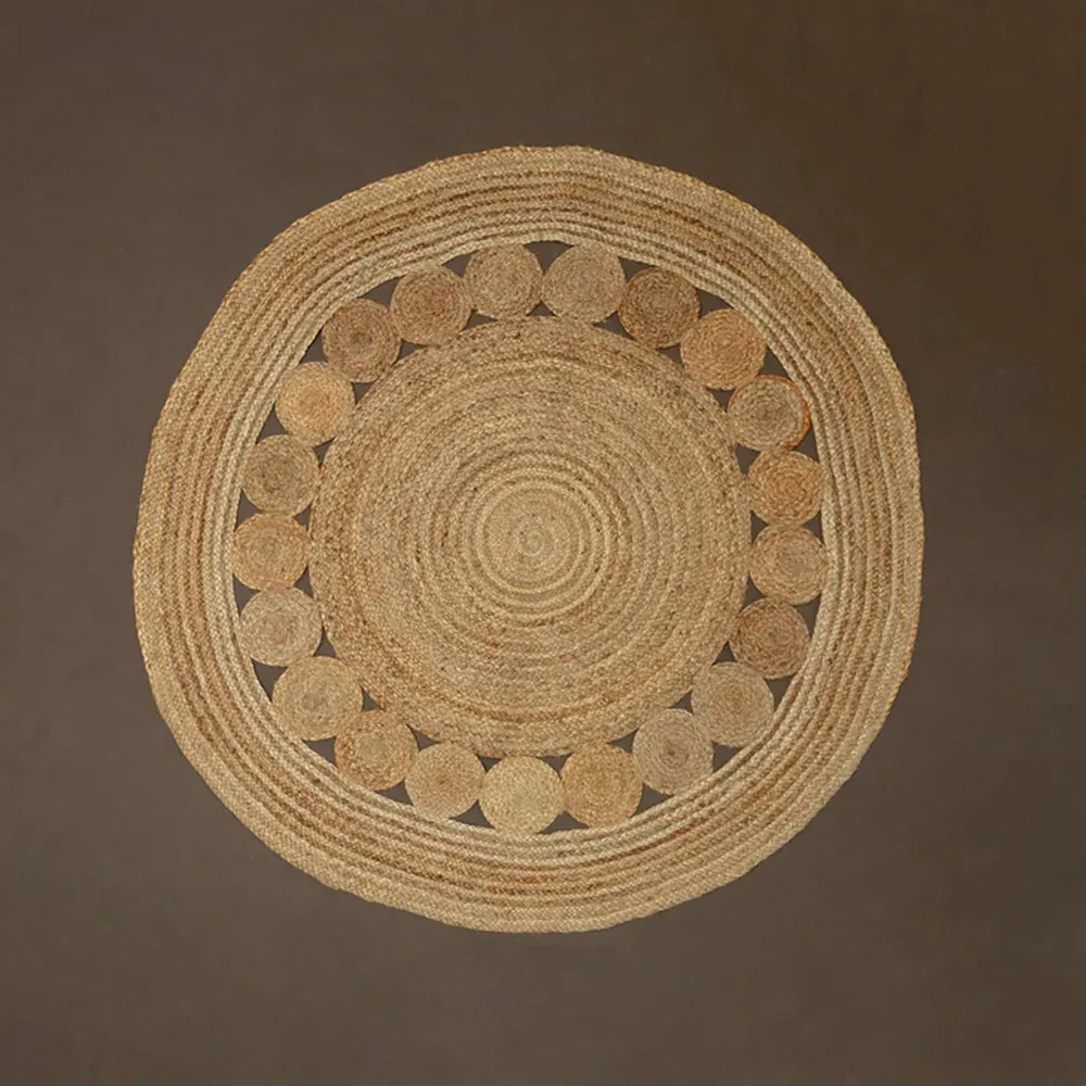 Bosie Demir Round Jute Rug - Natural