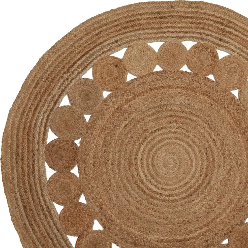 Bosie Demir Round Jute Rug - Natural