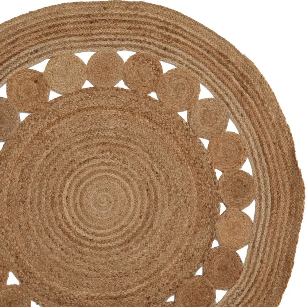 Bosie Demir Round Jute Rug - Natural