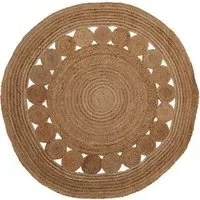 Bosie Demir Round Jute Rug - Natural