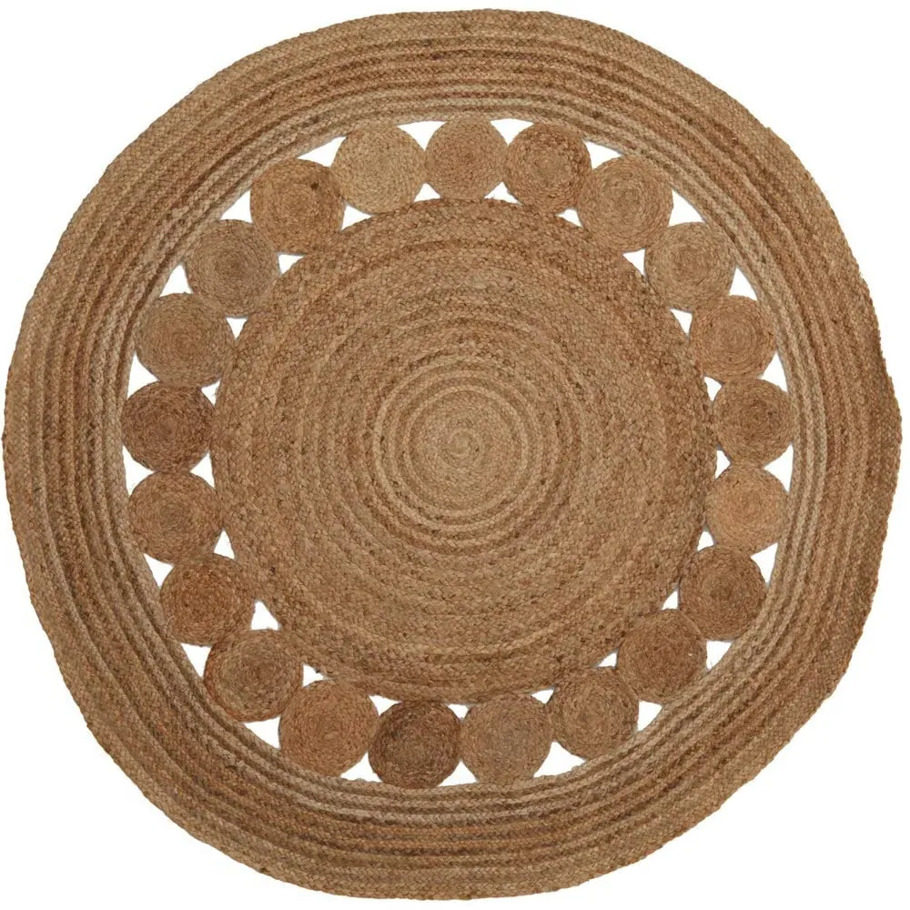 Bosie Demir Round Jute Rug - Natural image