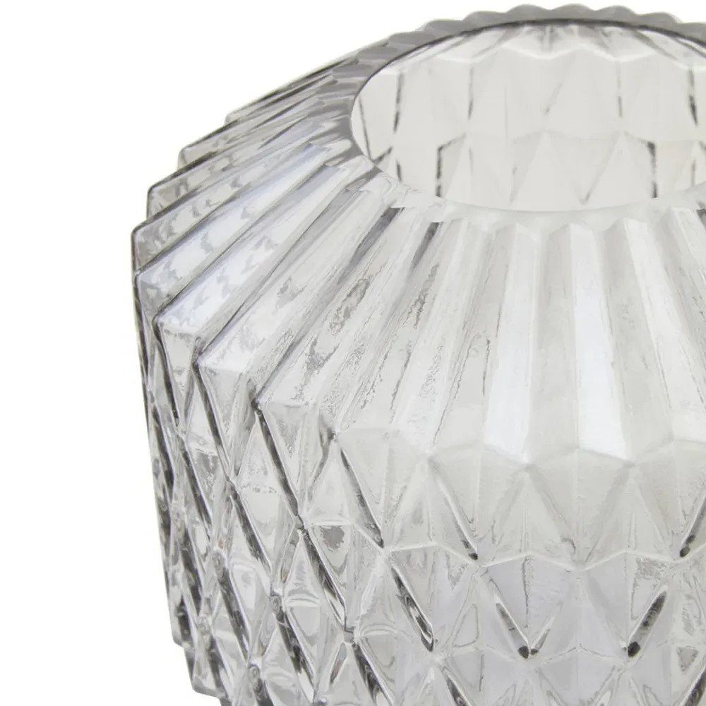 Brice Small Vase - Grey, Glass