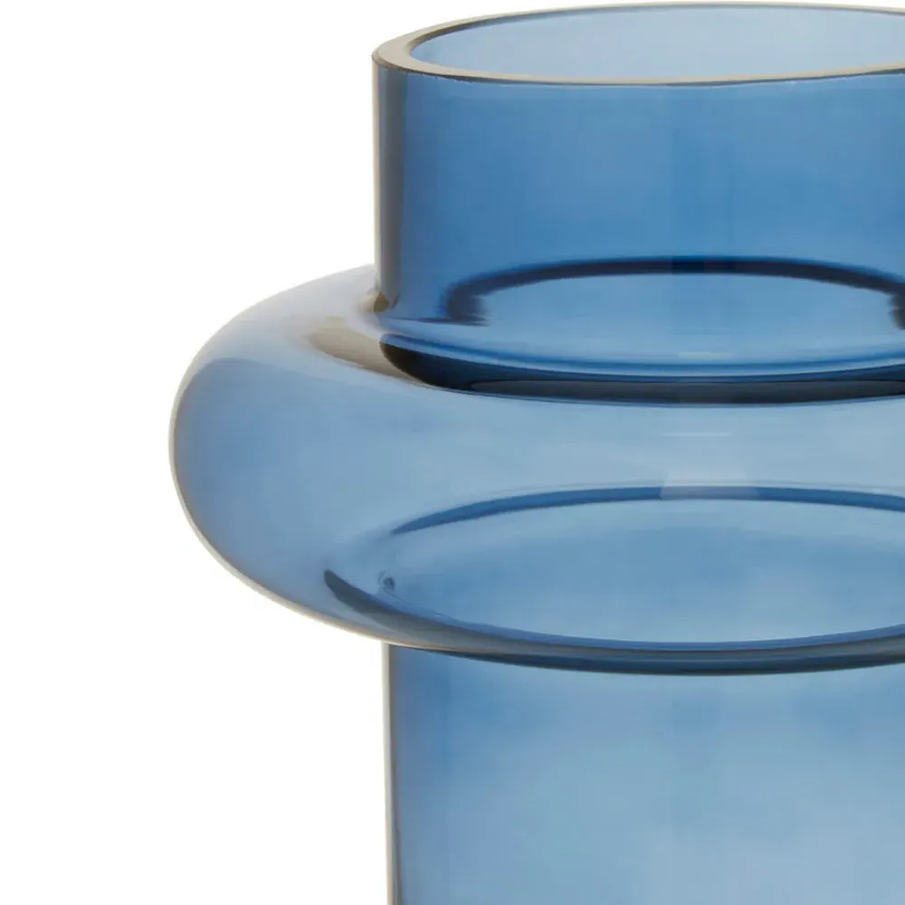 Cabrina Cylindrical Glass Vase - Blue