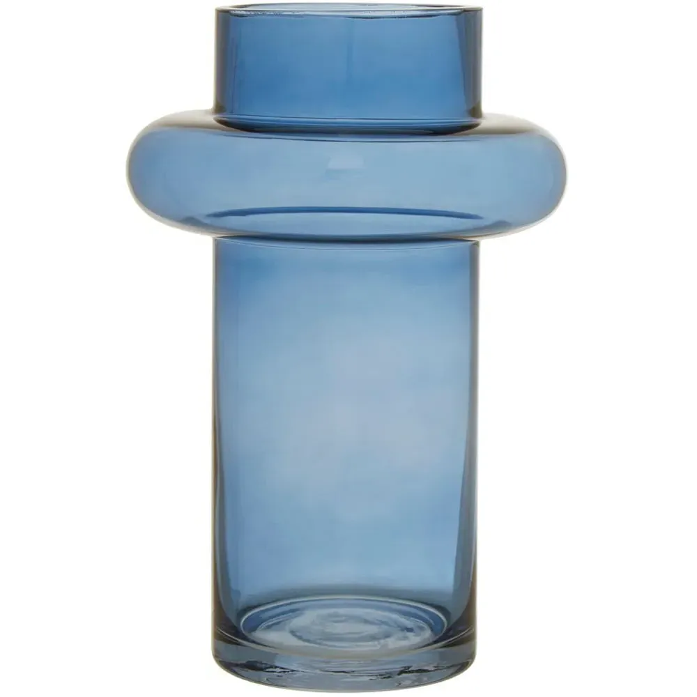 Cabrina Cylindrical Glass Vase - Blue