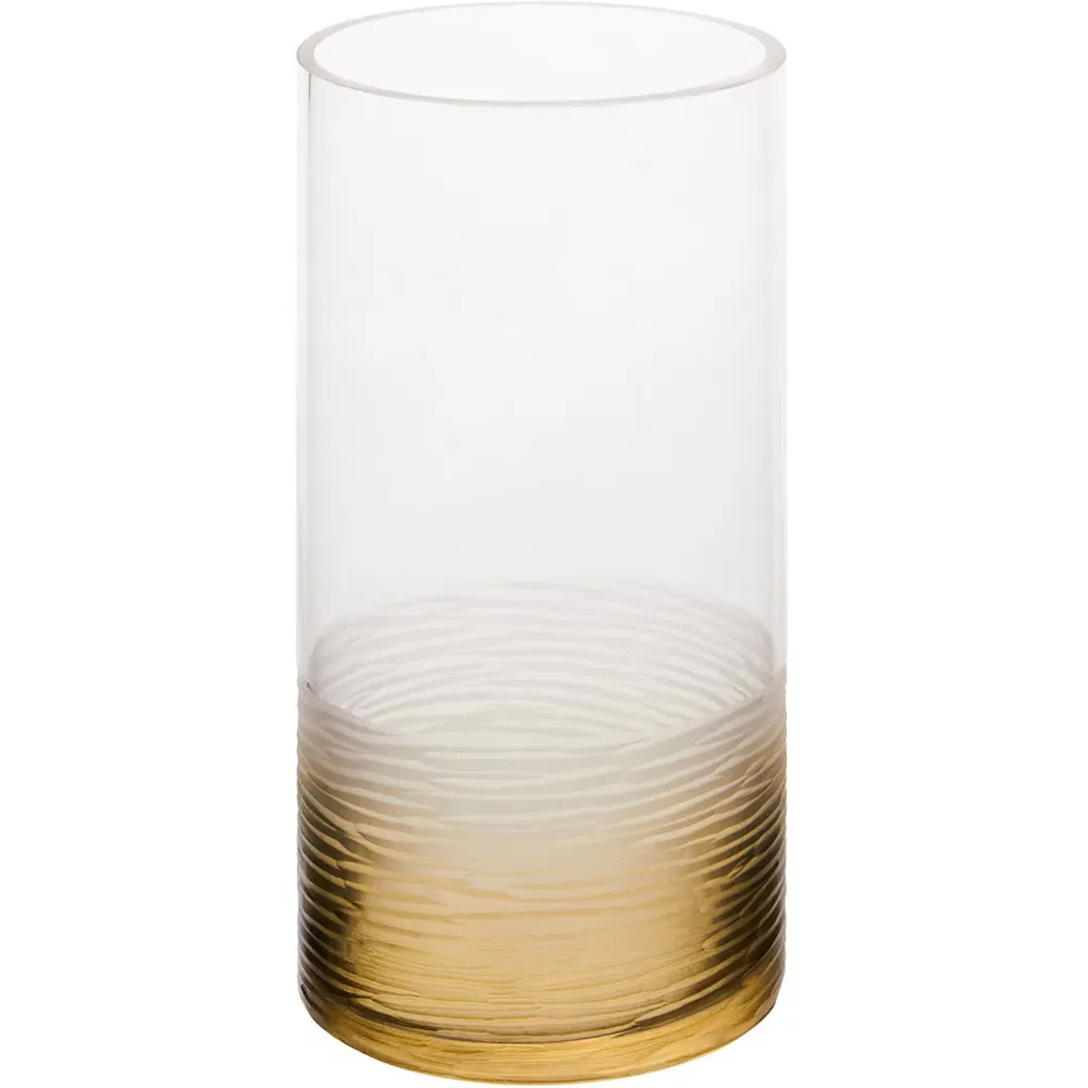 Caila Small Cylindrical Vase - Clear Glass