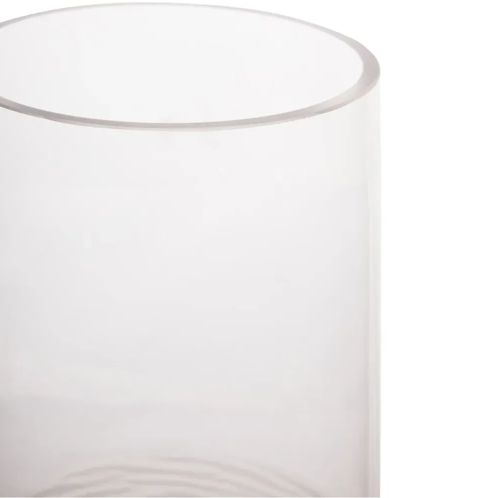 Caila Small Cylindrical Vase - Clear Glass