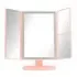Cassini Tri-Fold LED Dressing Table Mirror - Pink