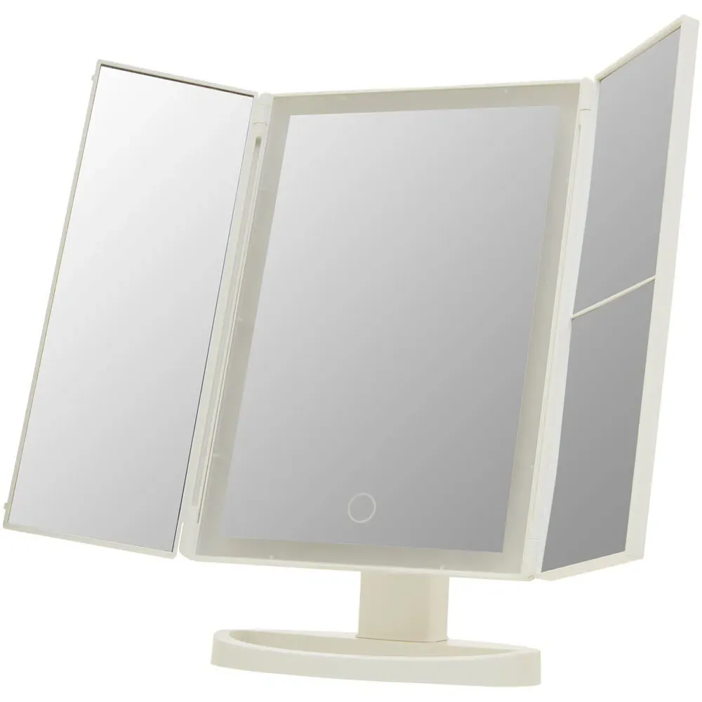 Cassini Tri-Fold LED Dressing Table Mirror - White
