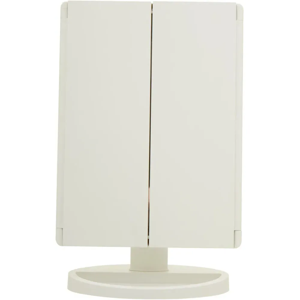 Cassini Tri-Fold LED Dressing Table Mirror - White
