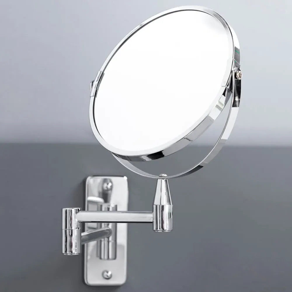 Cassini Wall Mounted Extending Mirror - Silver, Chrome