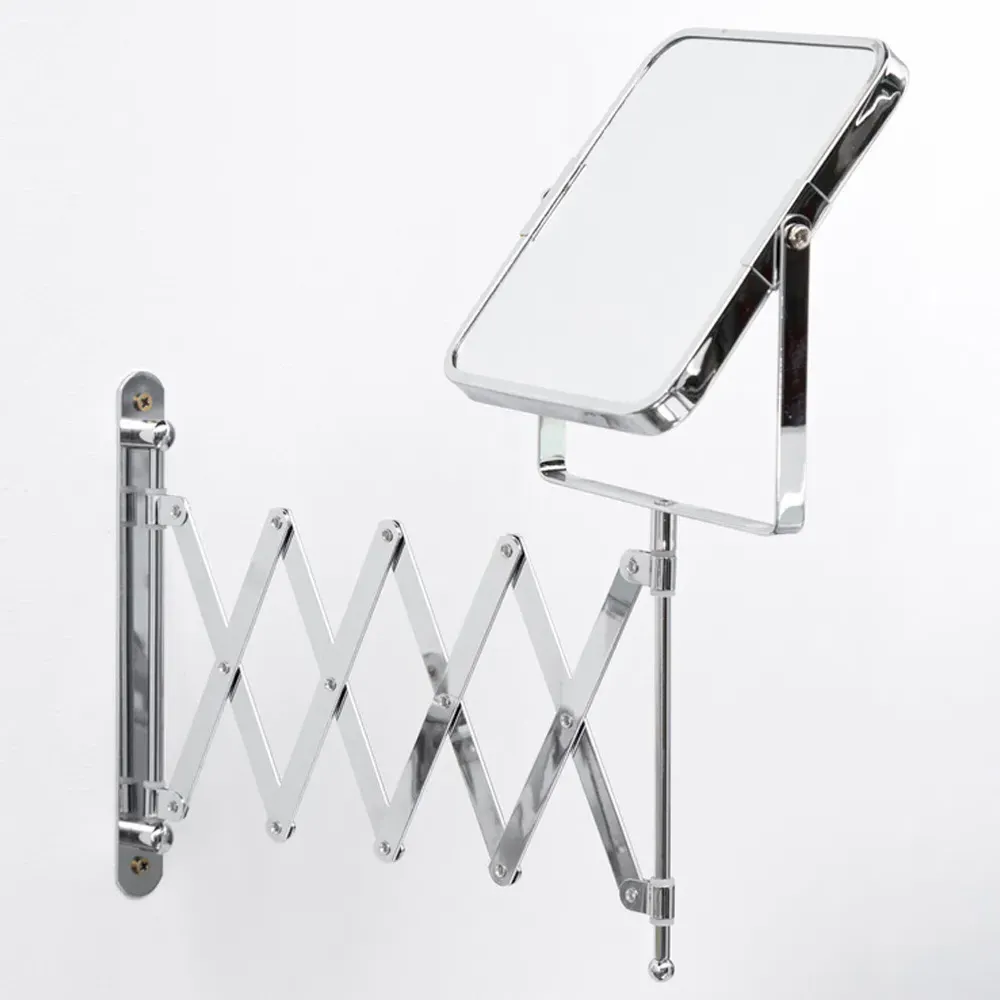 Cassini Wall Mounted Square Mirror - Silver, Chrome