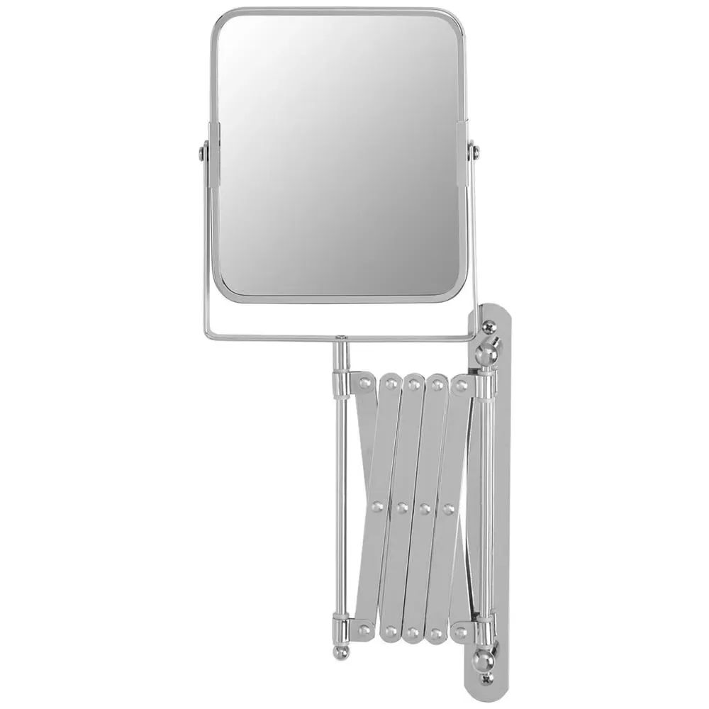 Cassini Wall Mounted Square Mirror - Silver, Chrome