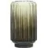 Chima Glass Vase with Ribbed Surface - Grey