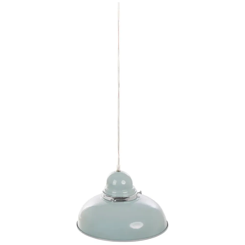 Chrome Finish Ceramic Base Table Lamp - Blue