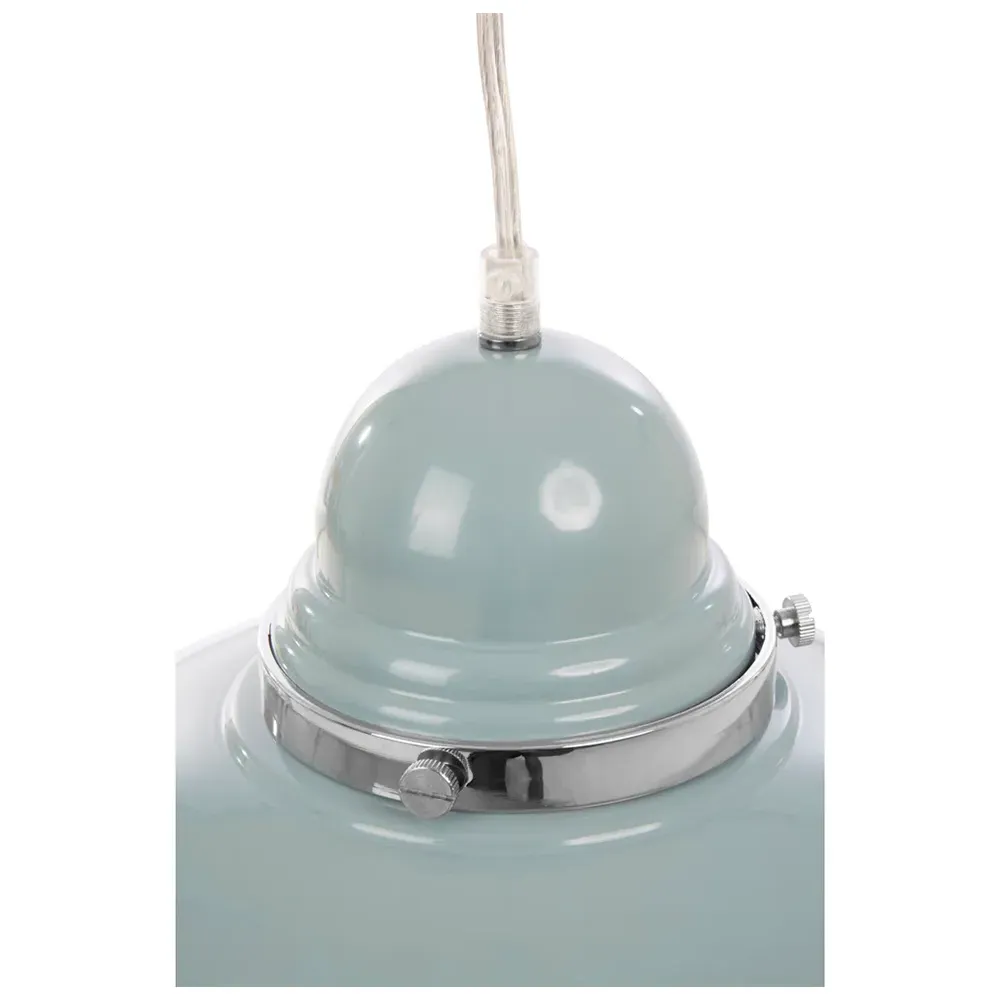 Chrome Finish Ceramic Base Table Lamp - Blue