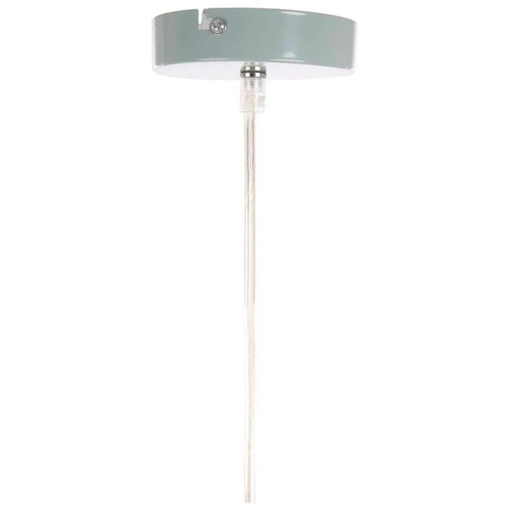 Chrome Finish Ceramic Base Table Lamp - Blue