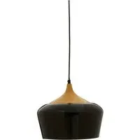 Conical Pendant Light - Black, Wood