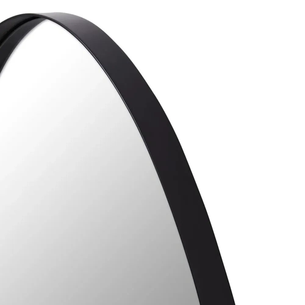 Cora Oval Wall Mirror - Black
