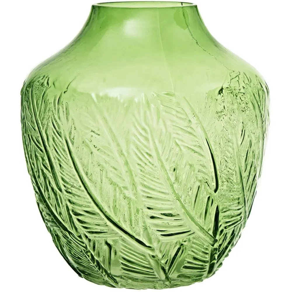 Corie Small Round Vase - Green, Glass image