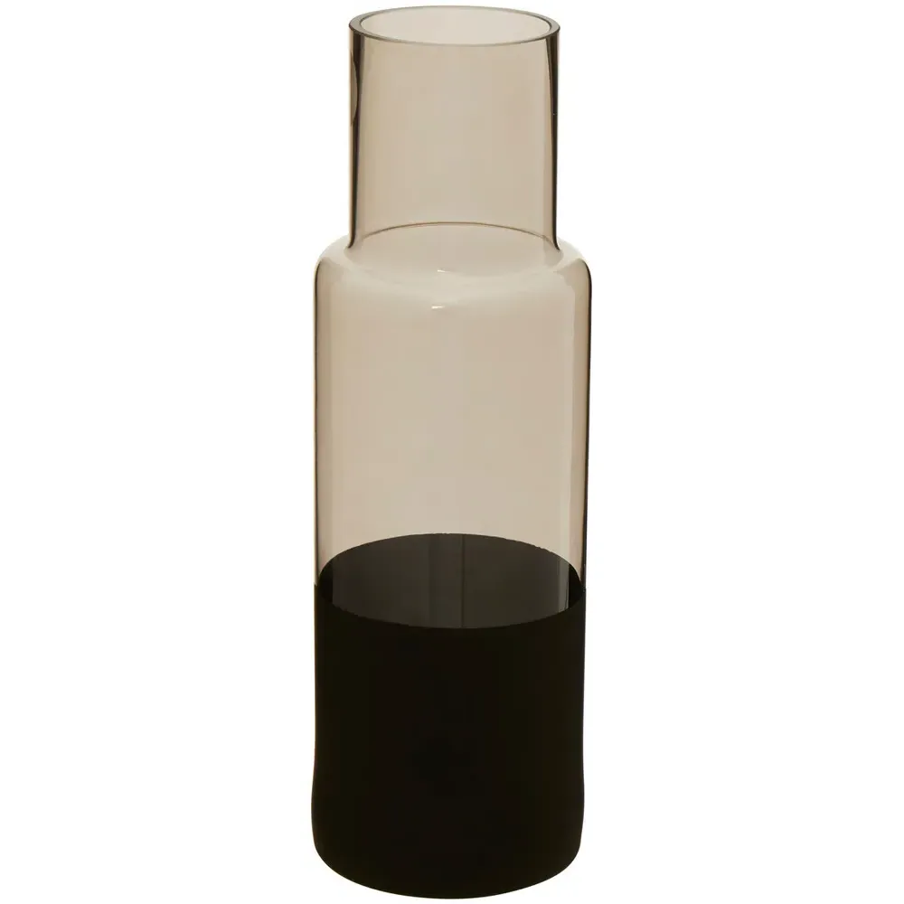 Cova Bottle Vase - Black, Glass