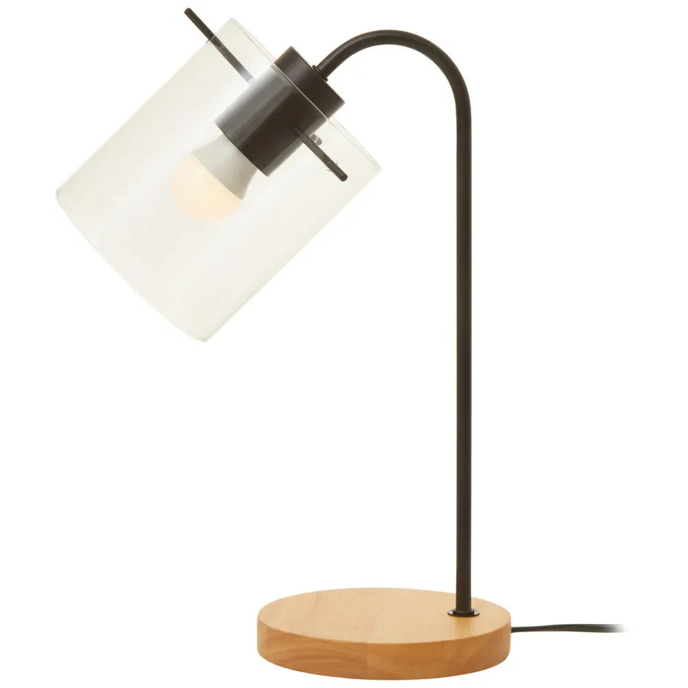 Curved Table Lamp - Black, Iron