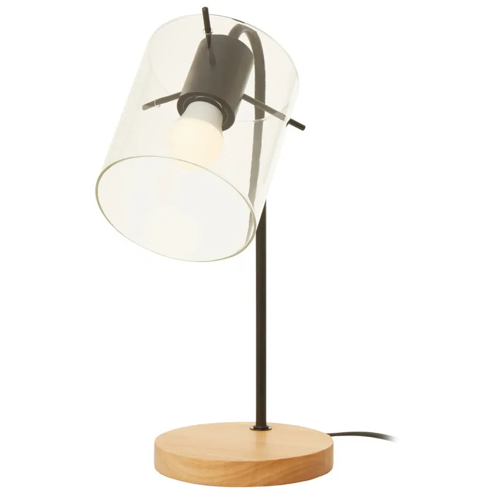 Curved Table Lamp - Black, Iron