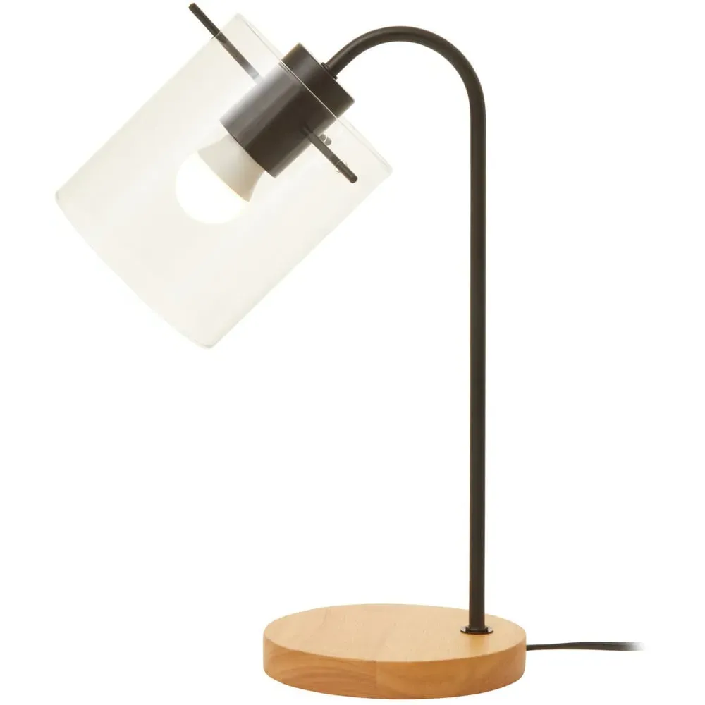 Curved Table Lamp - Black, Iron image