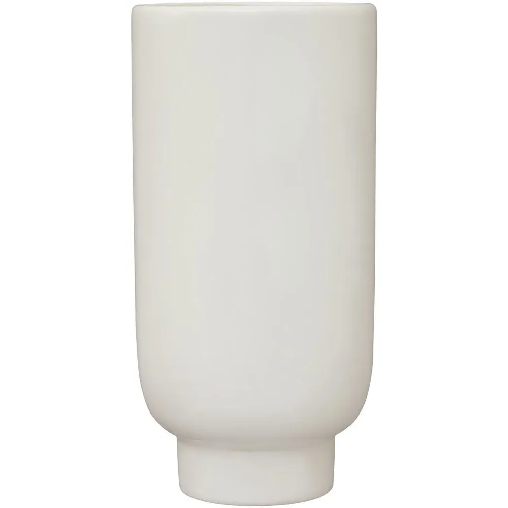Fabia Face Large Ceramic Vase - White