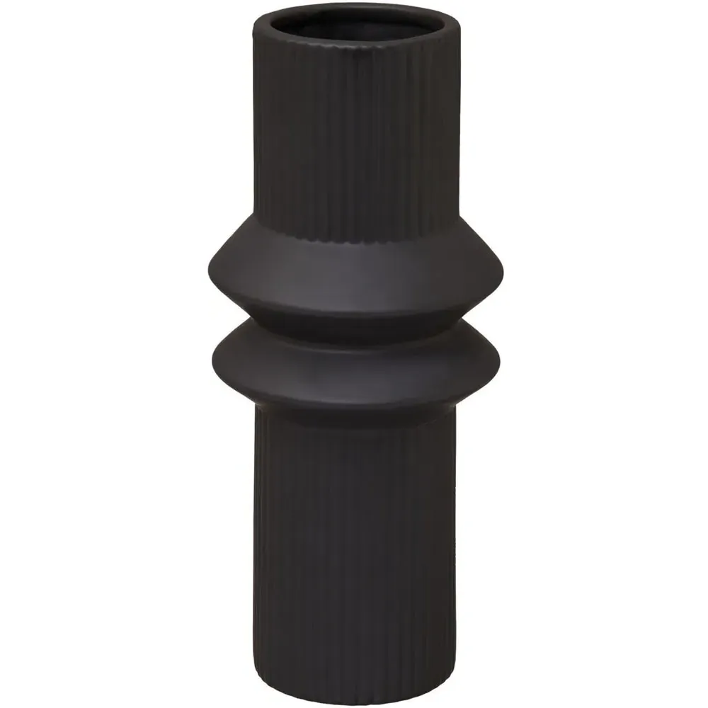 Fabia Large Ceramic Vase - Black