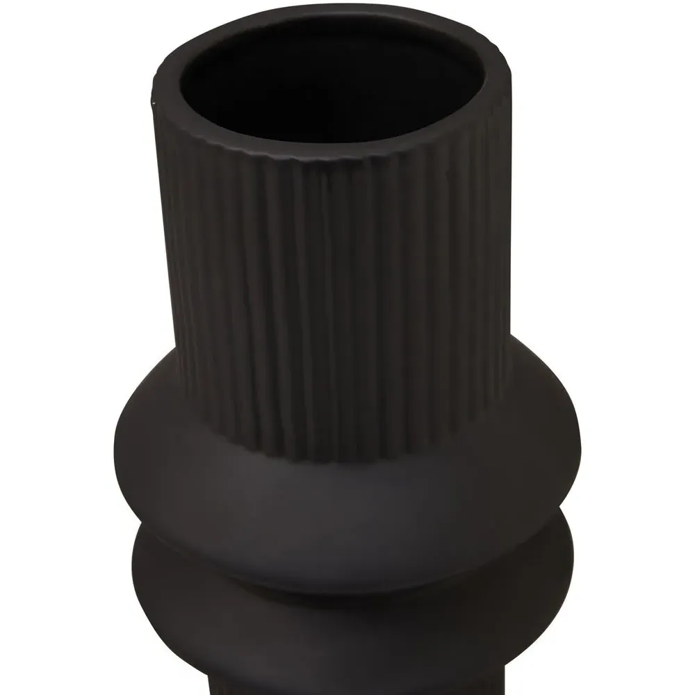 Fabia Large Ceramic Vase - Black