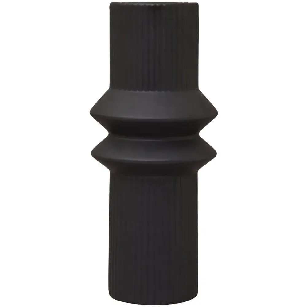 Fabia Large Ceramic Vase - Black image